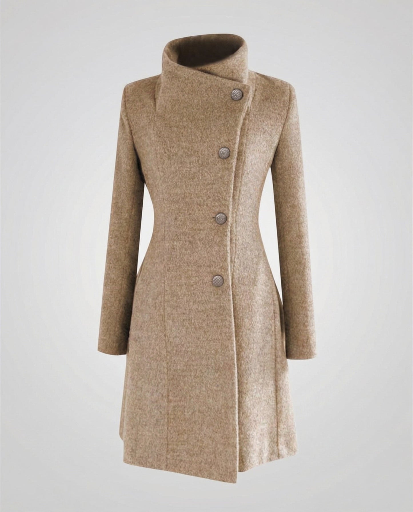 Avarylane | Elegant Winter Coat for Women | Long Cut and Warm Comfort Beige