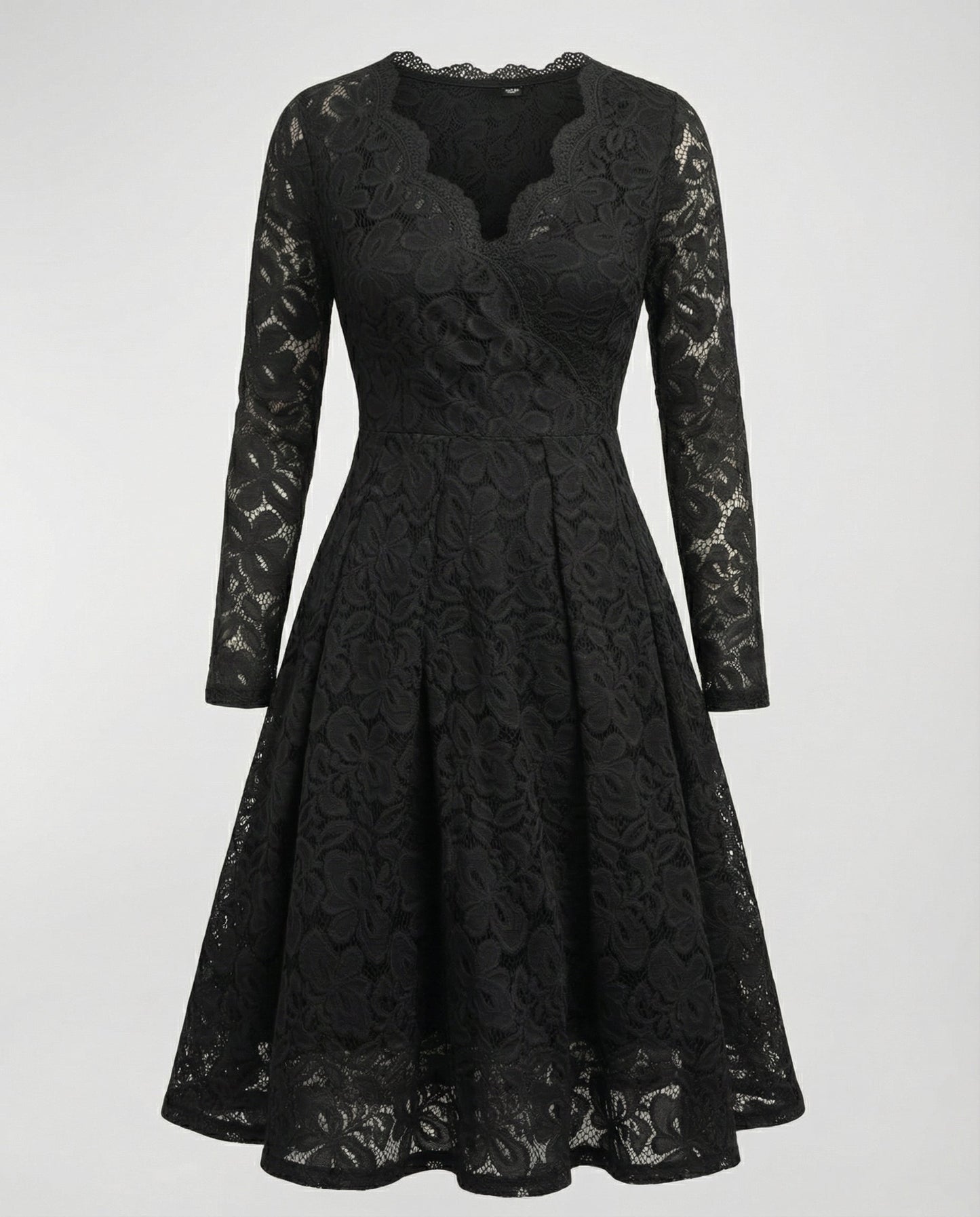 Avarylane | Lace Dress for Women | Deep V-neckline and Elegant Silhouette