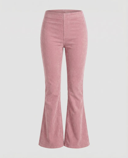 Avarylane | Cord Flared Pants for Women | Soft Fit and Elegant Silhouette Rose