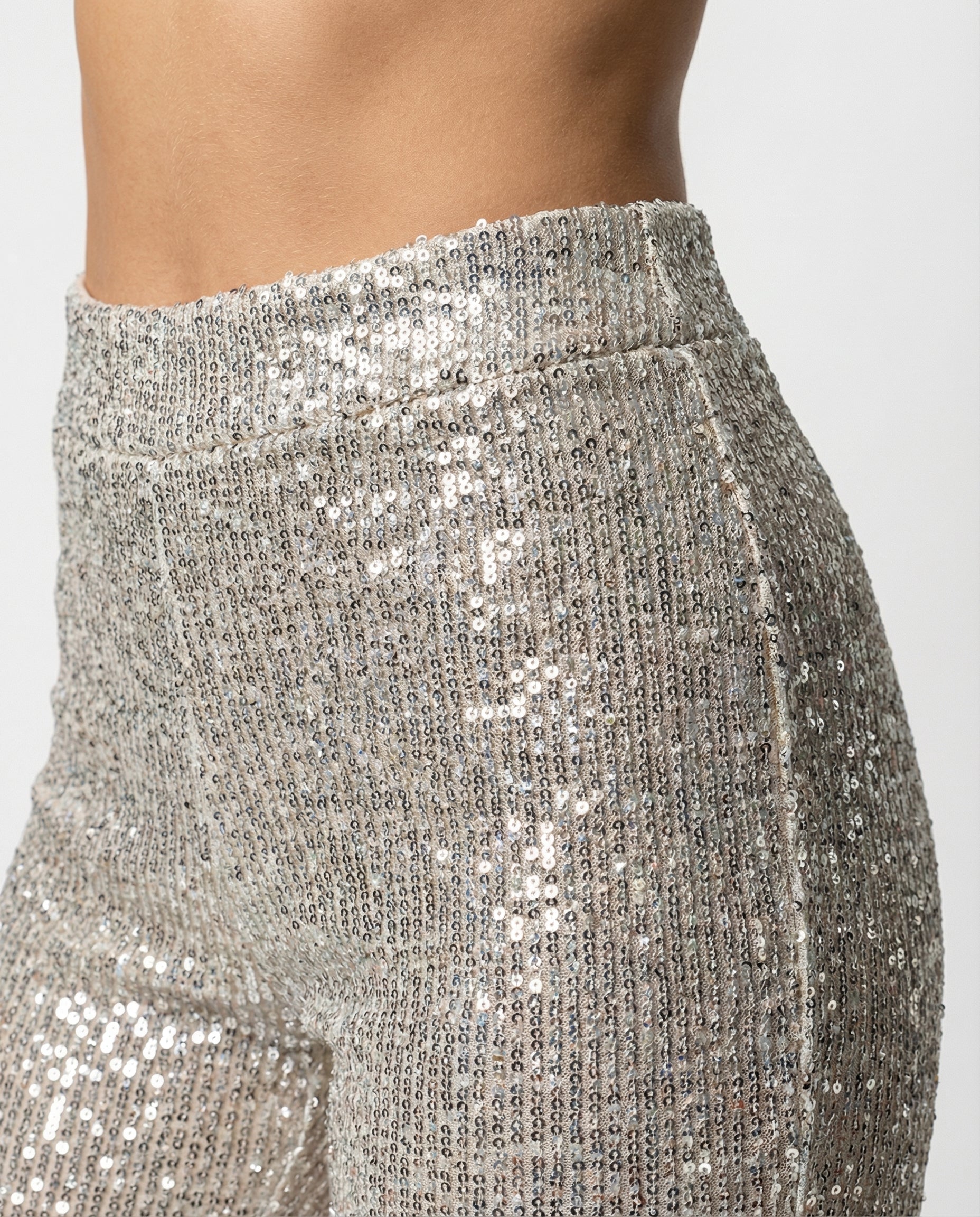 Avarylane | Sequin Pants for Women | High Waist and Wide Legs