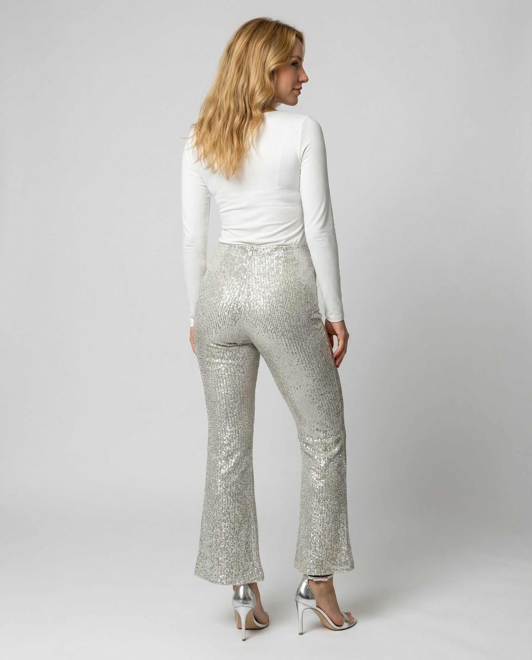 Avarylane | Sequin Pants for Women | High Waist and Wide Legs