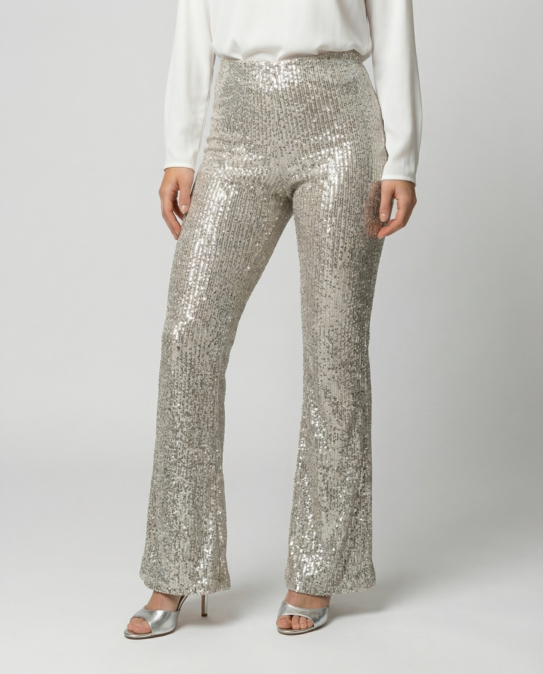 Avarylane | Sequin Pants for Women | High Waist and Wide Legs