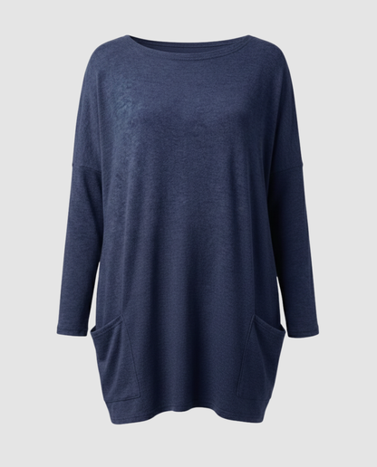 Avarylane | Long Sweater for Women | Loose Fit and Soft Comfort Dark blue