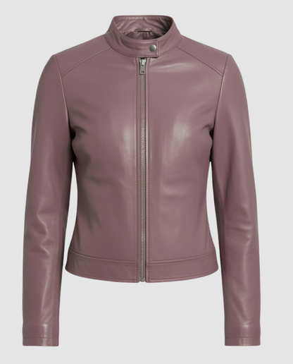Avarylane | Leather Jacket for Women | Genuine Leather and Timeless Fit Lilac