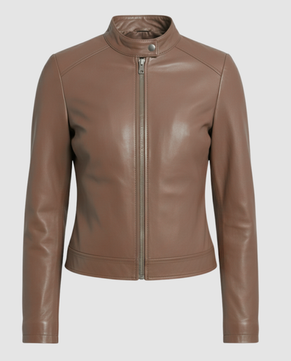 Avarylane | Leather Jacket for Women | Genuine Leather and Timeless Fit Brown