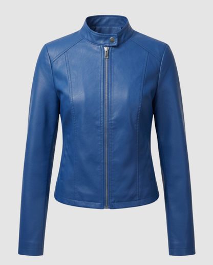 Avarylane | Leather Jacket for Women | Genuine Leather and Timeless Fit Blue