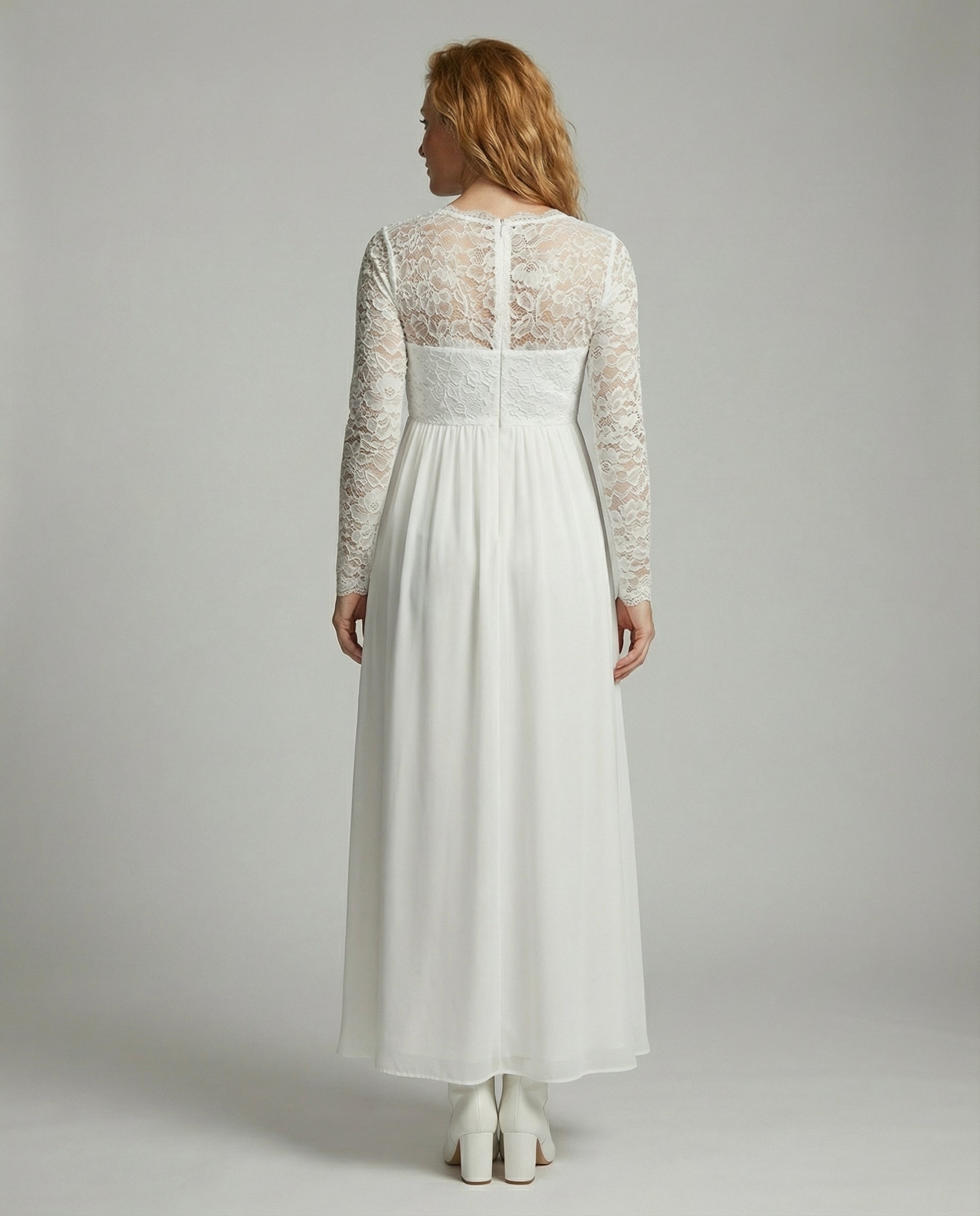 Avarylane | Lace Maxi Dress for Pregnant | A-Line with Elegant Comfort