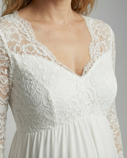 Avarylane | Lace Maxi Dress for Pregnant | A-Line with Elegant Comfort