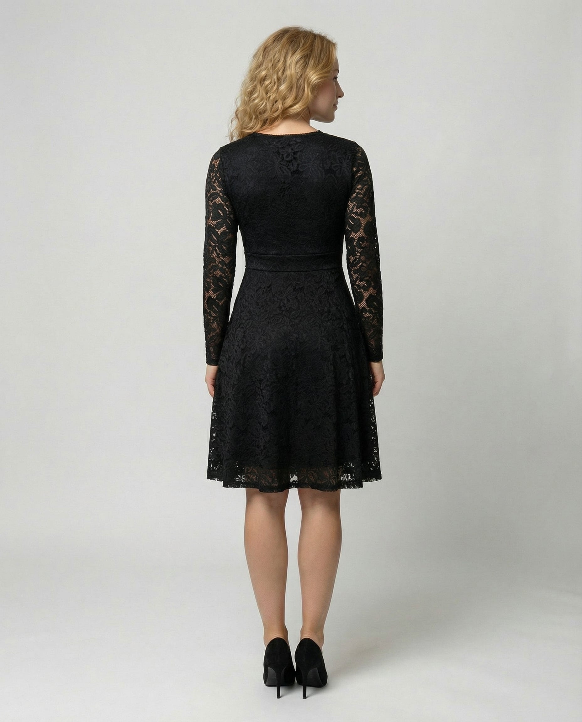 Avarylane | Lace Dress for Women | Deep V-neckline and Elegant Silhouette