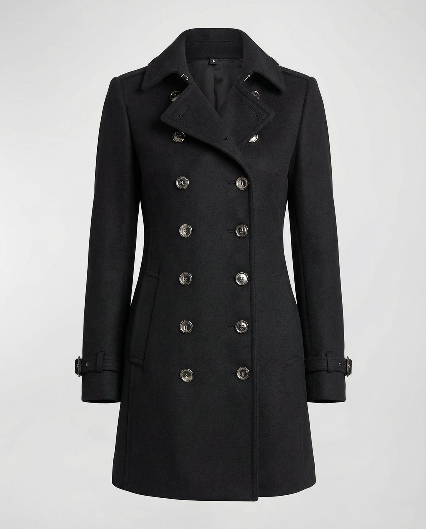 Avarylane | Wool Coat for Women | Elegant Cut and Warming Comfort Black