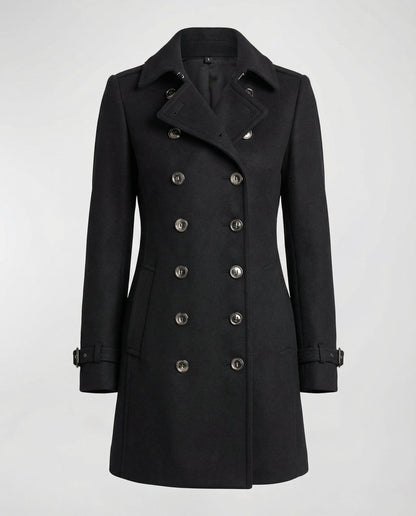 Avarylane | Wool Coat for Women | Elegant Cut and Warming Comfort Black