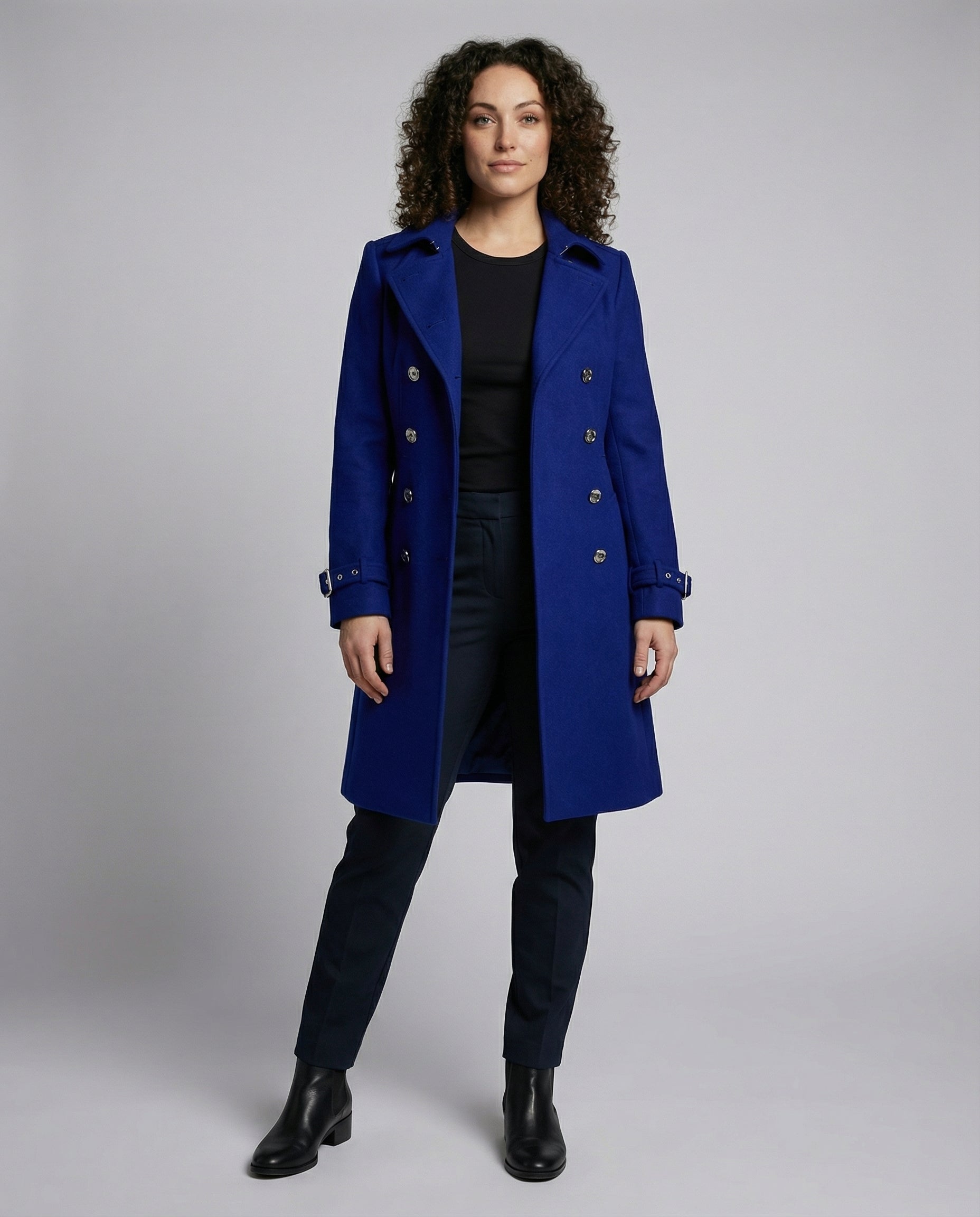 Avarylane | Wool Coat for Women | Elegant Cut and Warming Comfort Blue