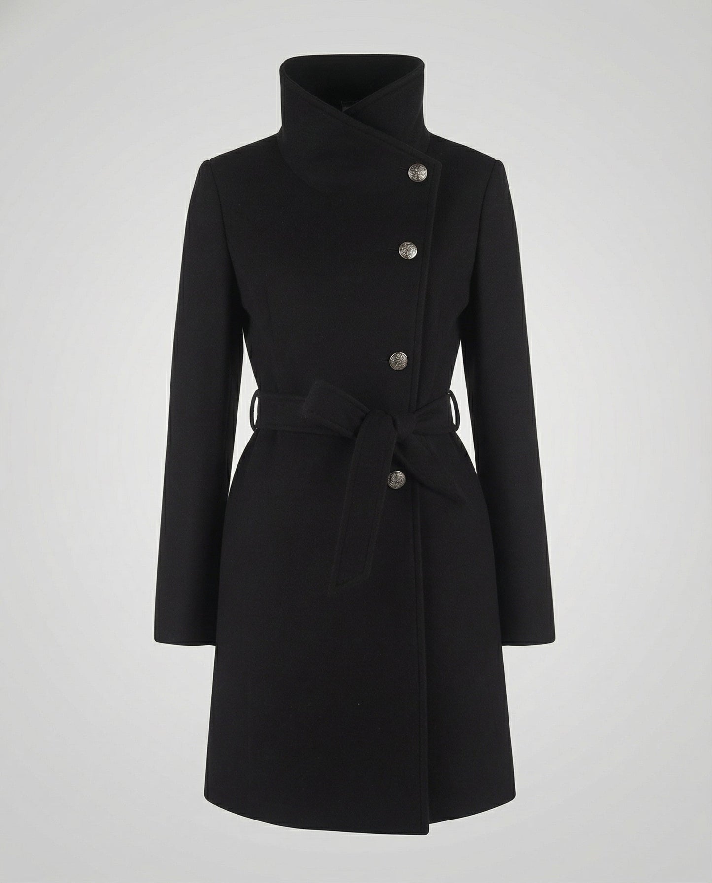 Avarylane | Elegant Winter Coat for Women | Long Cut and Warm Comfort Black