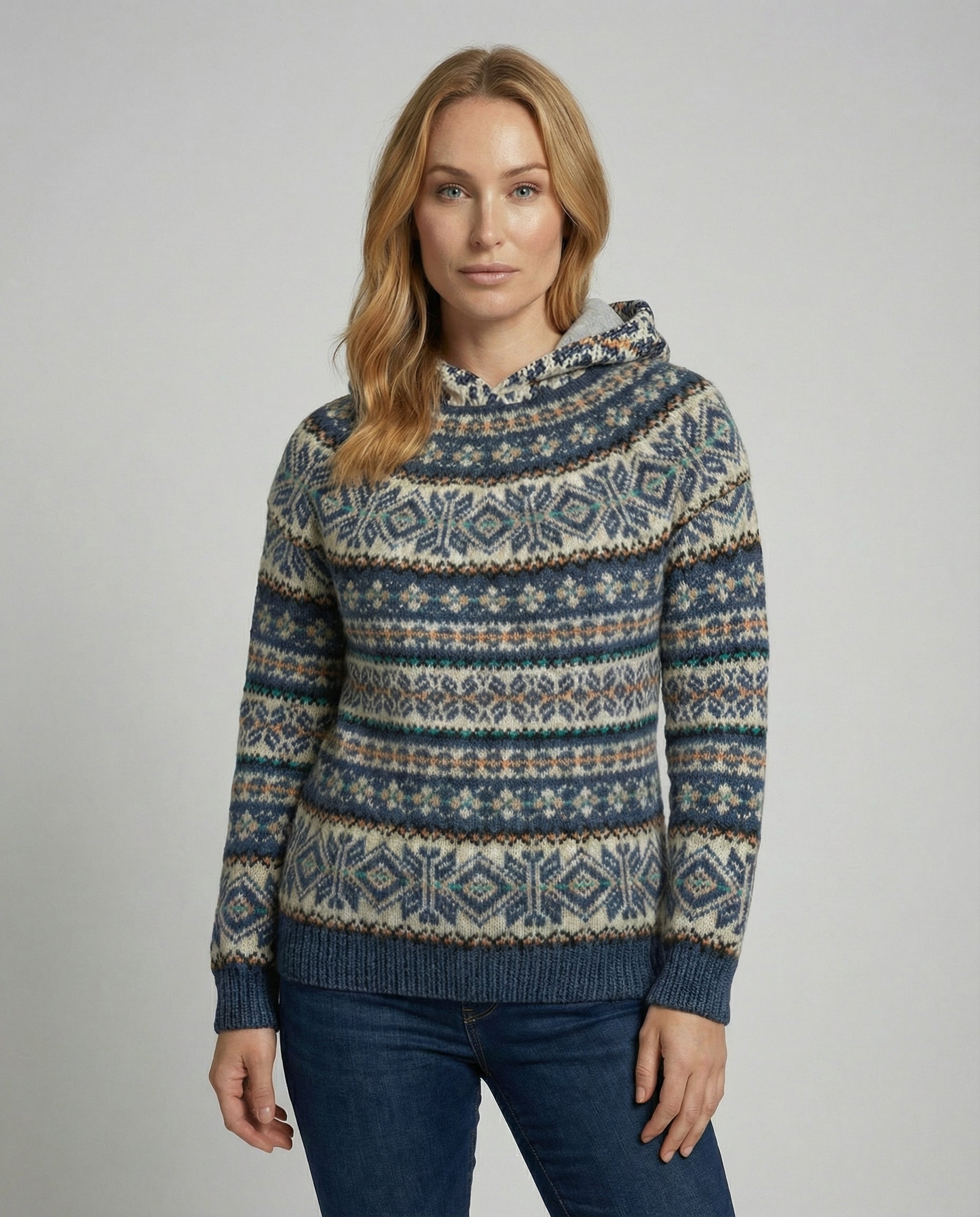 Avarylane | Norwegian Knit Sweater for Women | Warming Nordic Design Blue