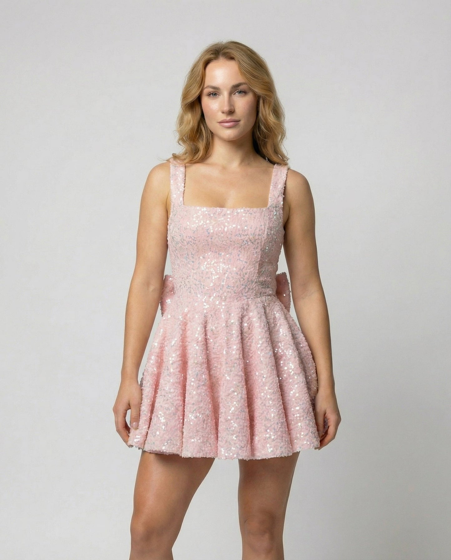 Avarylane | Party Dress with Sling Design | Elegant High-Waisted Fit Rose