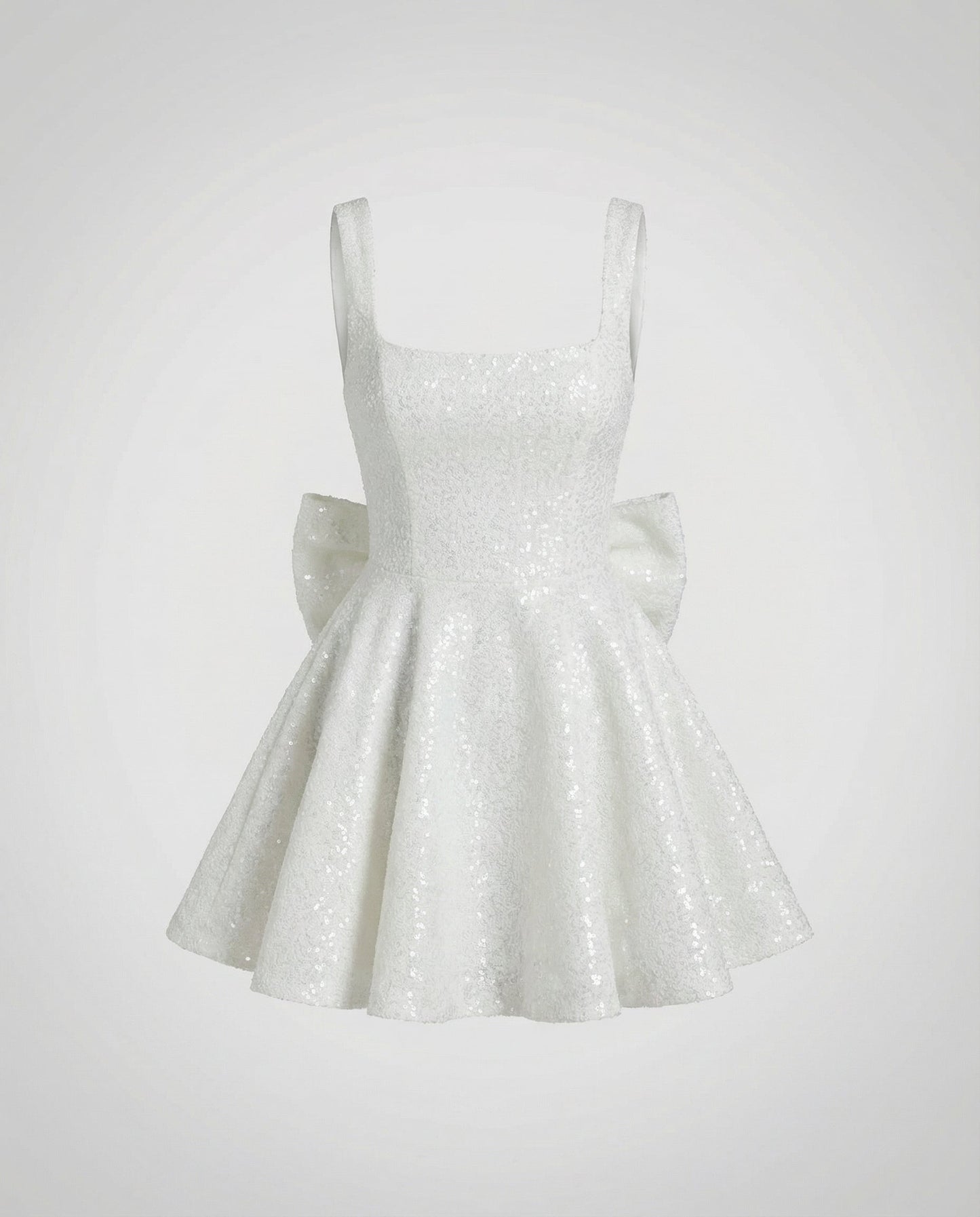 Avarylane | Party Dress with Sling Design | Elegant High-Waisted Fit White