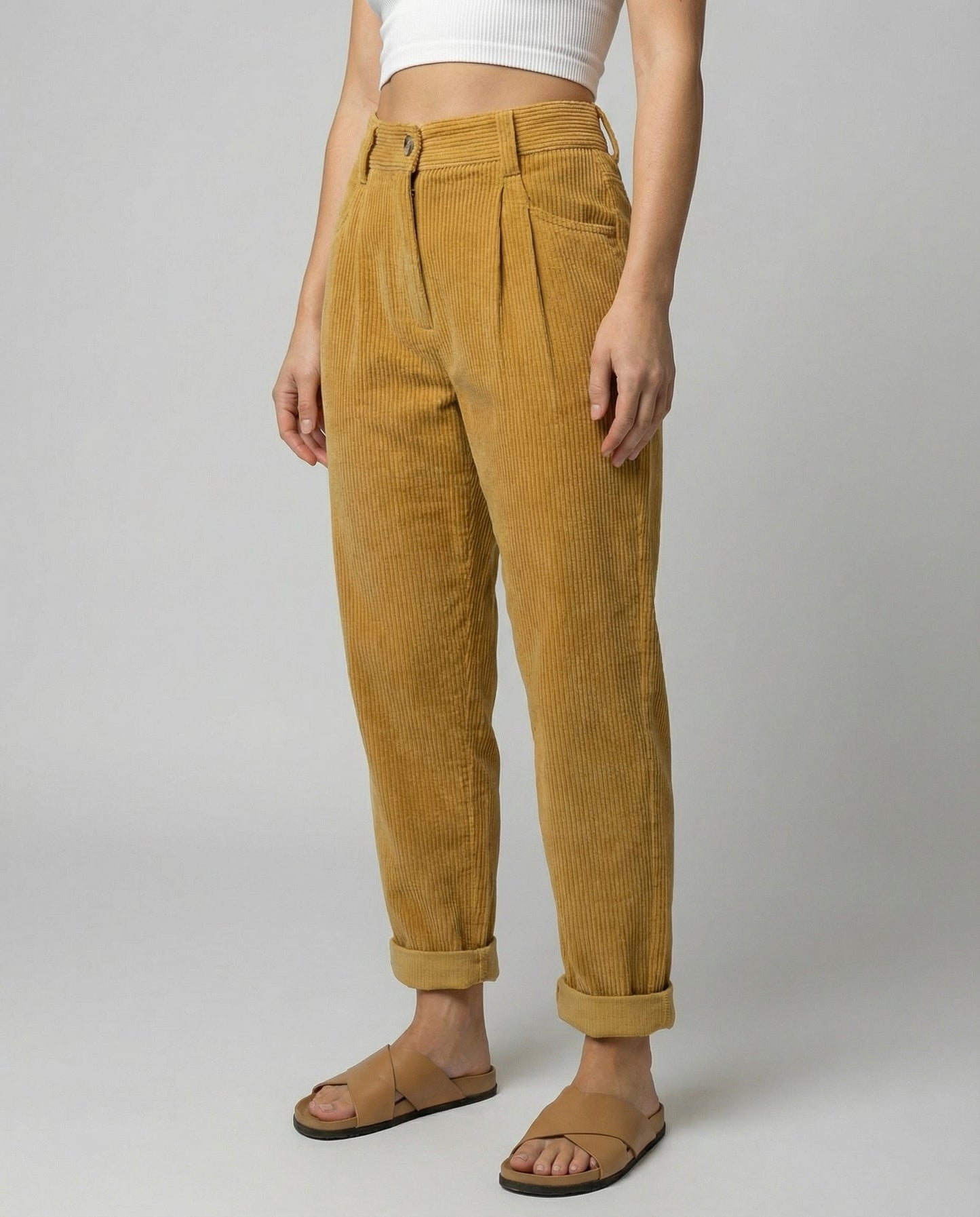 Avarylane | Cord Pants for Women | High Waist and Comfortable Fit