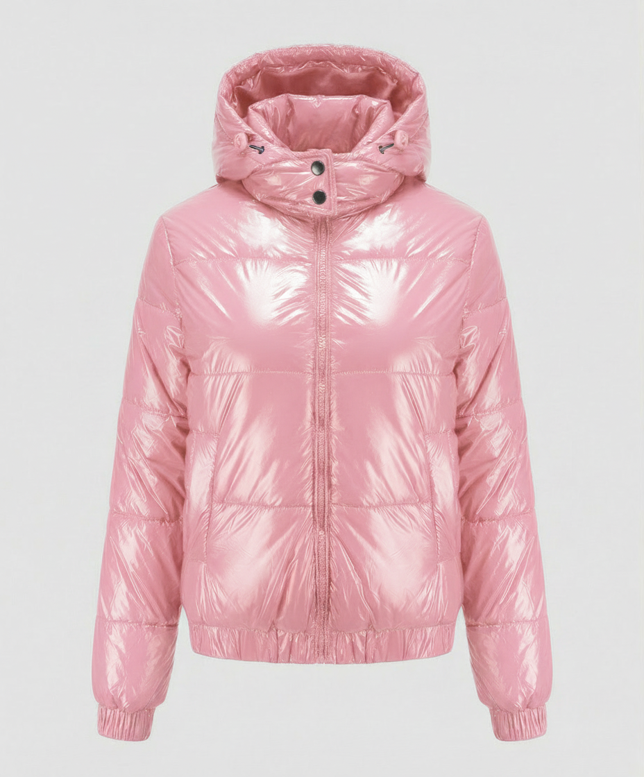 Avarylane | Shiny Winter Jacket for Women | Water-Repellent with Hood and Insulation Rose