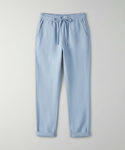 Avarylane | Linen Pants for Women | Lightweight and Airy Summer Design Blue