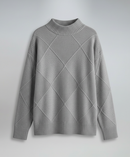 Avarylane | Kashmir Roll Neck Sweater for Women | Soft and Warm Elegance Gray