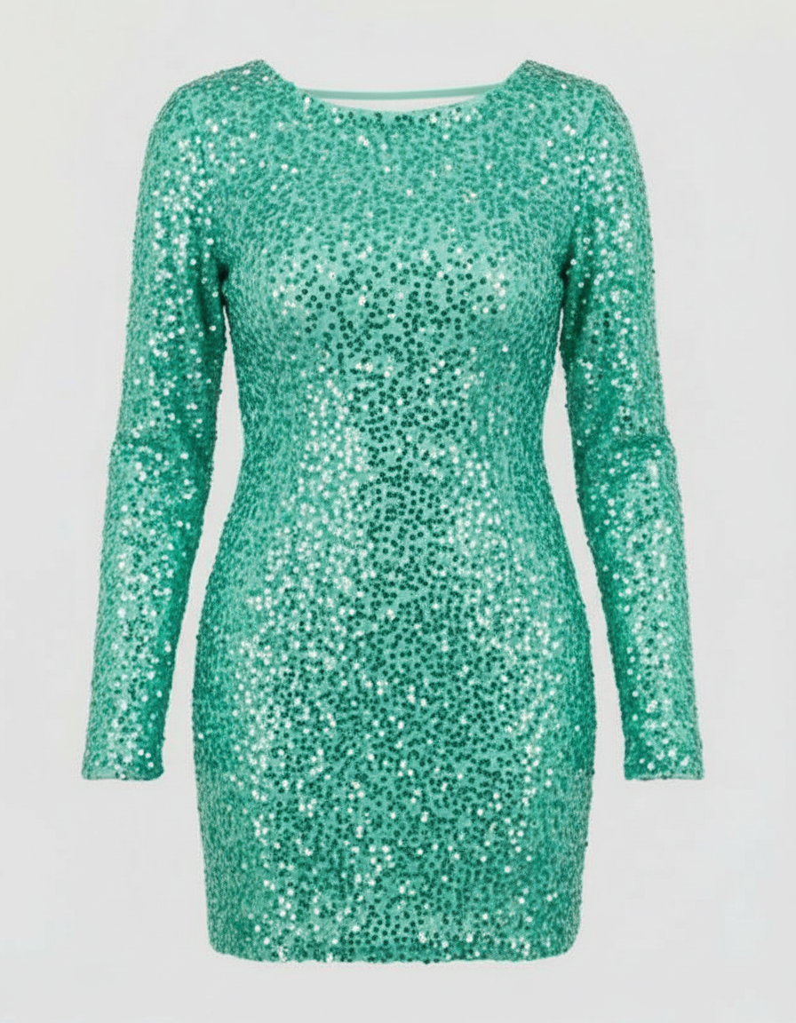 Avarylane | Backless Glittering Winter Dress for Women | Festive and Elegant Design