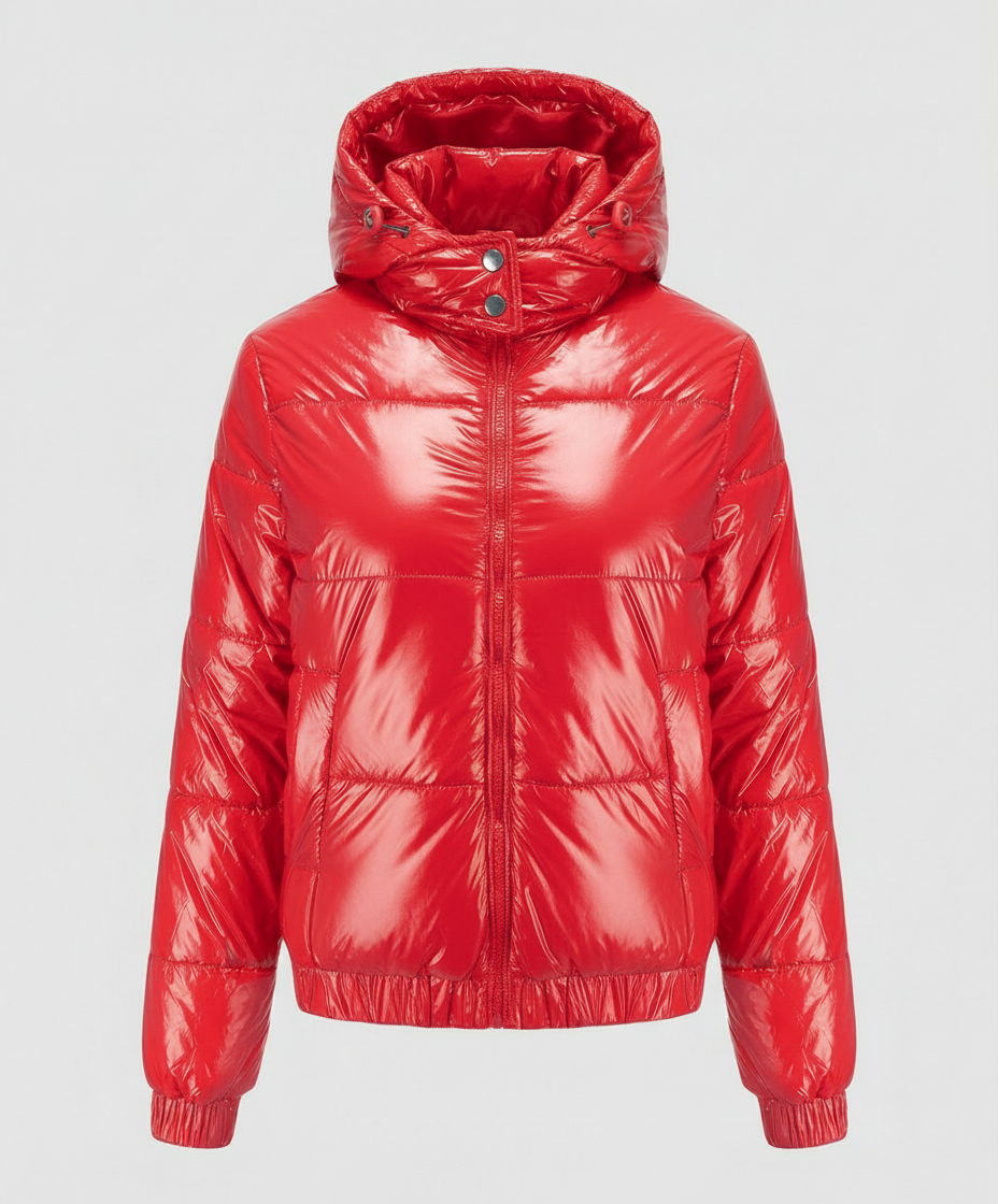 Avarylane | Shiny Winter Jacket for Women | Water-Repellent with Hood and Insulation