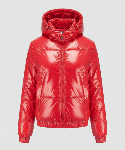 Avarylane | Shiny Winter Jacket for Women | Water-Repellent with Hood and Insulation