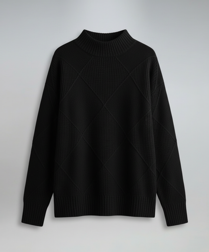 Avarylane | Kashmir Roll Neck Sweater for Women | Soft and Warm Elegance Black
