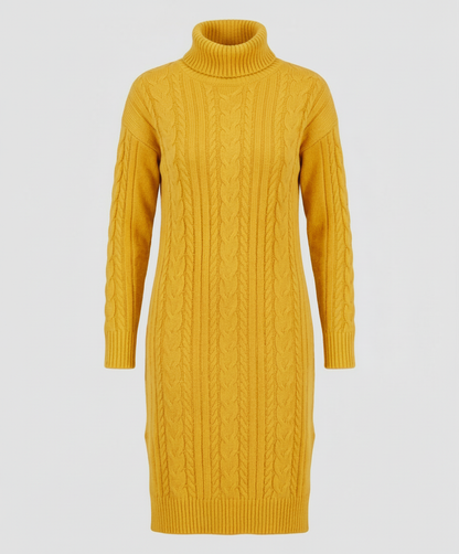 Avarylane | Knitted Winter Dress for Women | Warming Comfort and Elegant Style Yellow