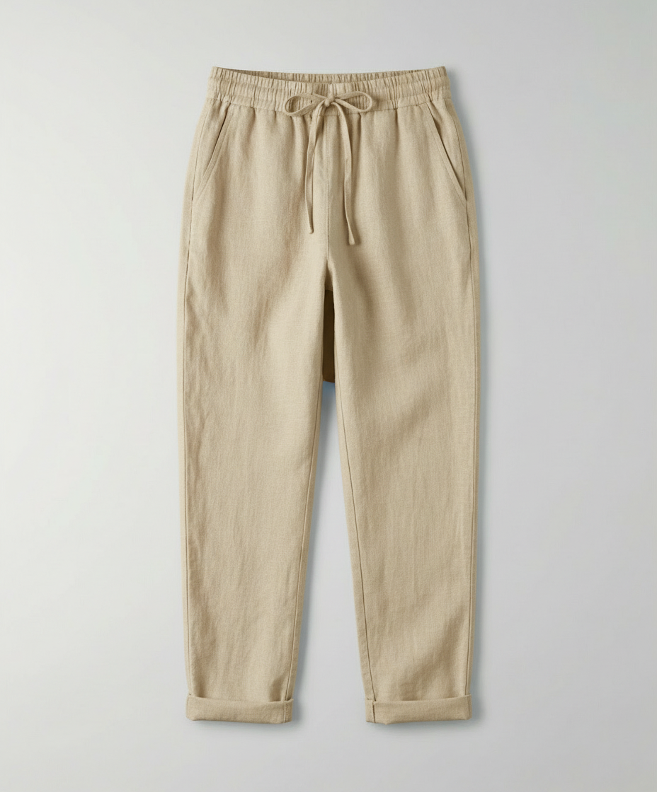 Avarylane | Linen Pants for Women | Lightweight and Airy Summer Design Beige