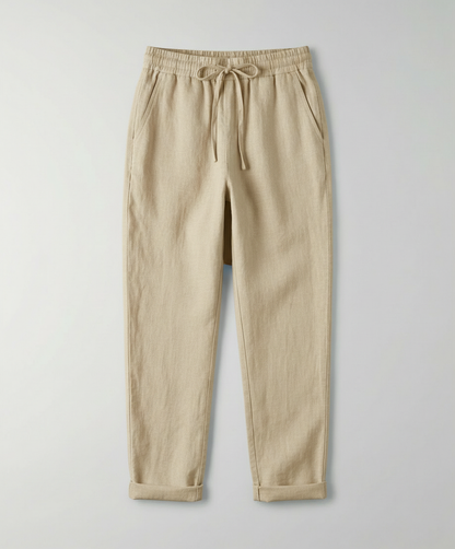 Avarylane | Linen Pants for Women | Lightweight and Airy Summer Design Beige