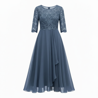 Avarylane | Midi Dress for Women | High Waist and Flowing Silhouette Blue