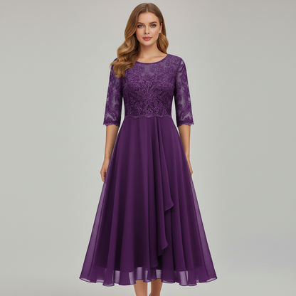 Avarylane | Midi Dress for Women | High Waist and Flowing Silhouette Lilac