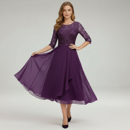 Avarylane | Midi Dress for Women | High Waist and Flowing Silhouette