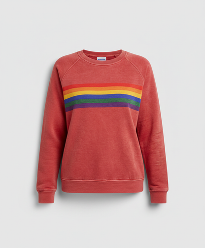 Avarylane | Rainbow Stripe Sweater for Women | Soft Fit with Vintage Feel