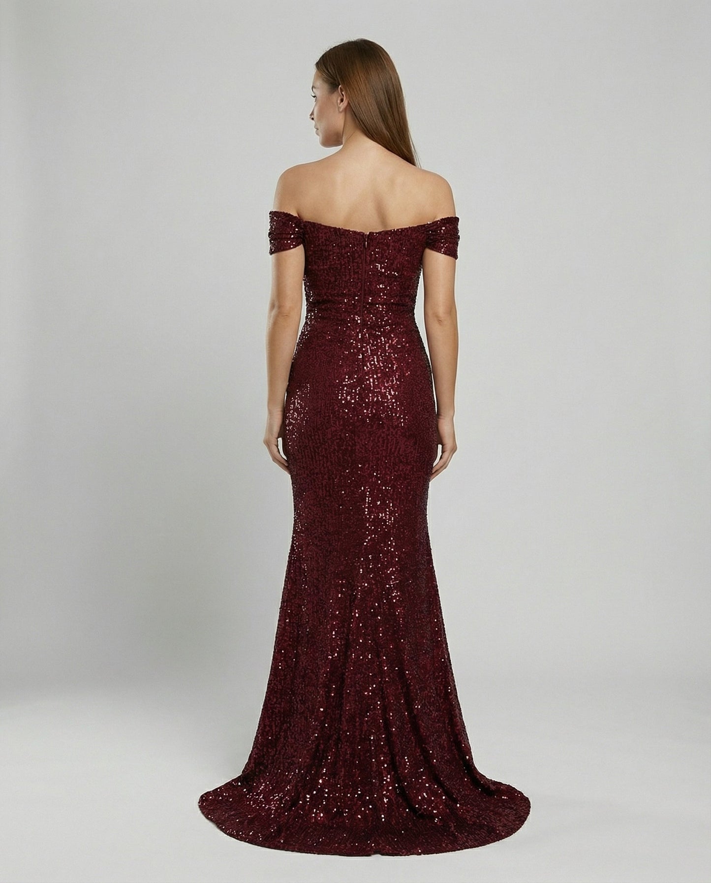 Avarylane | Off Shoulder Evening Dress for Women | Sequins and Figure-Hugging Cut