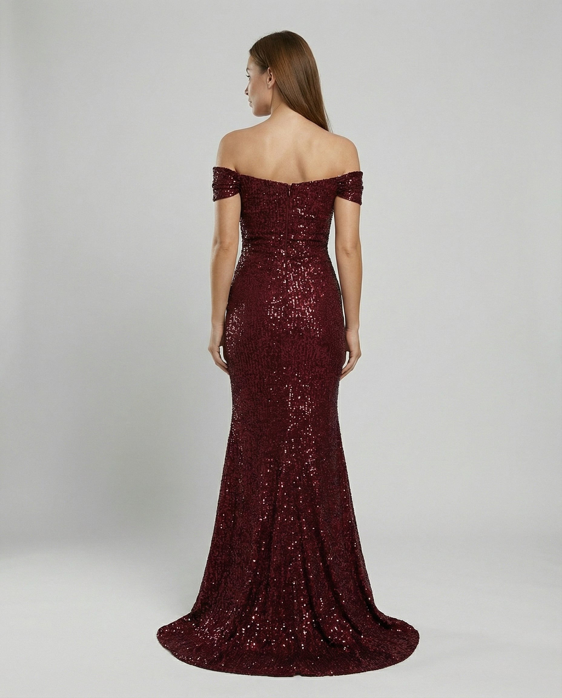 Avarylane | Off Shoulder Evening Dress for Women | Sequins and Figure-Hugging Cut
