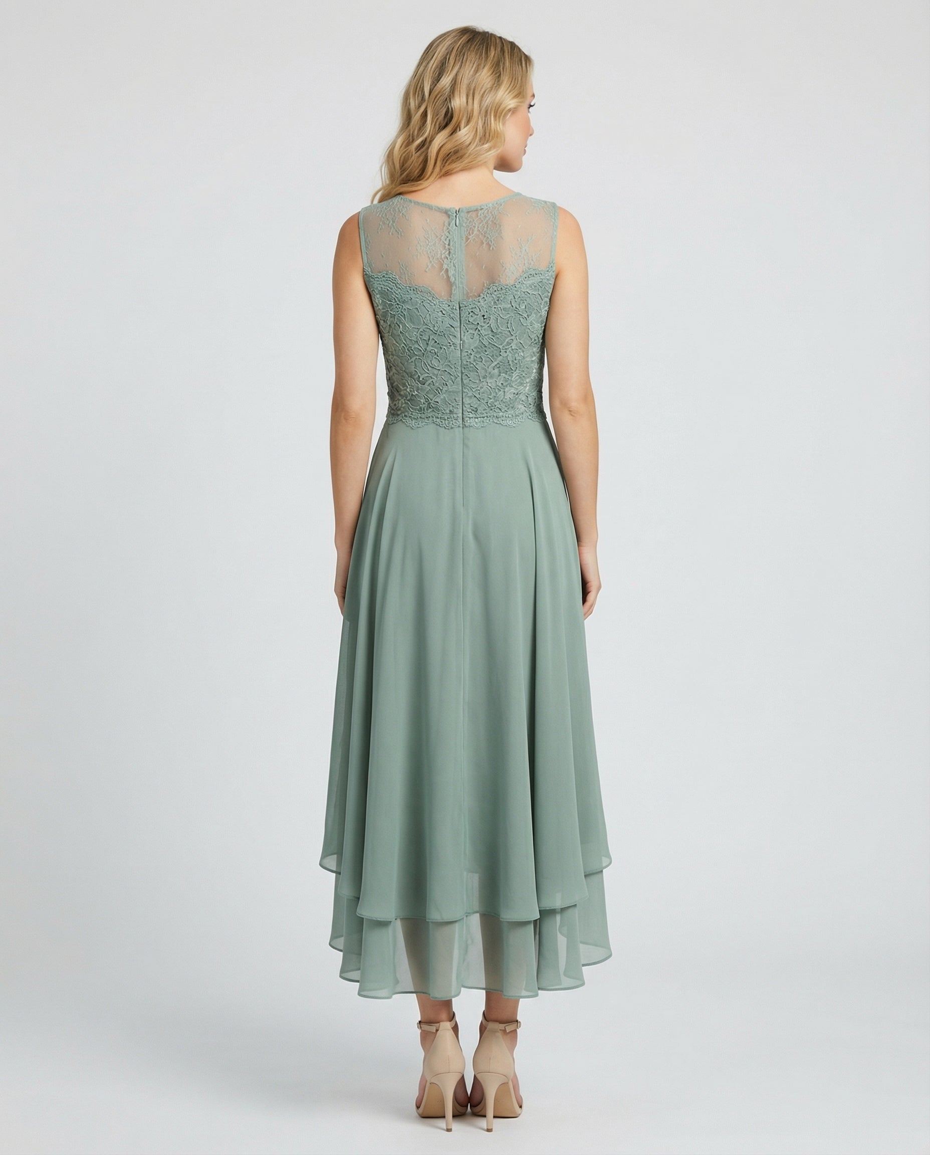 Avarylane | Elegant Evening Dress with Lace | Ankle Length Design for Party