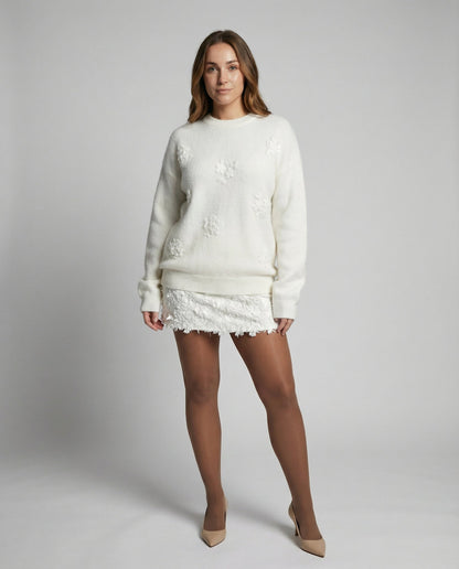 Avarylane | Winter Sweater for Women | Soft Knitted Sweater with Jacquard Pattern