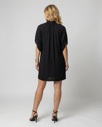 Avarylane | Dress with Bat Sleeves | Loose Fit and Modern Style