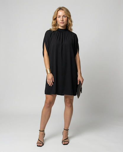 Avarylane | Dress with Bat Sleeves | Loose Fit and Modern Style