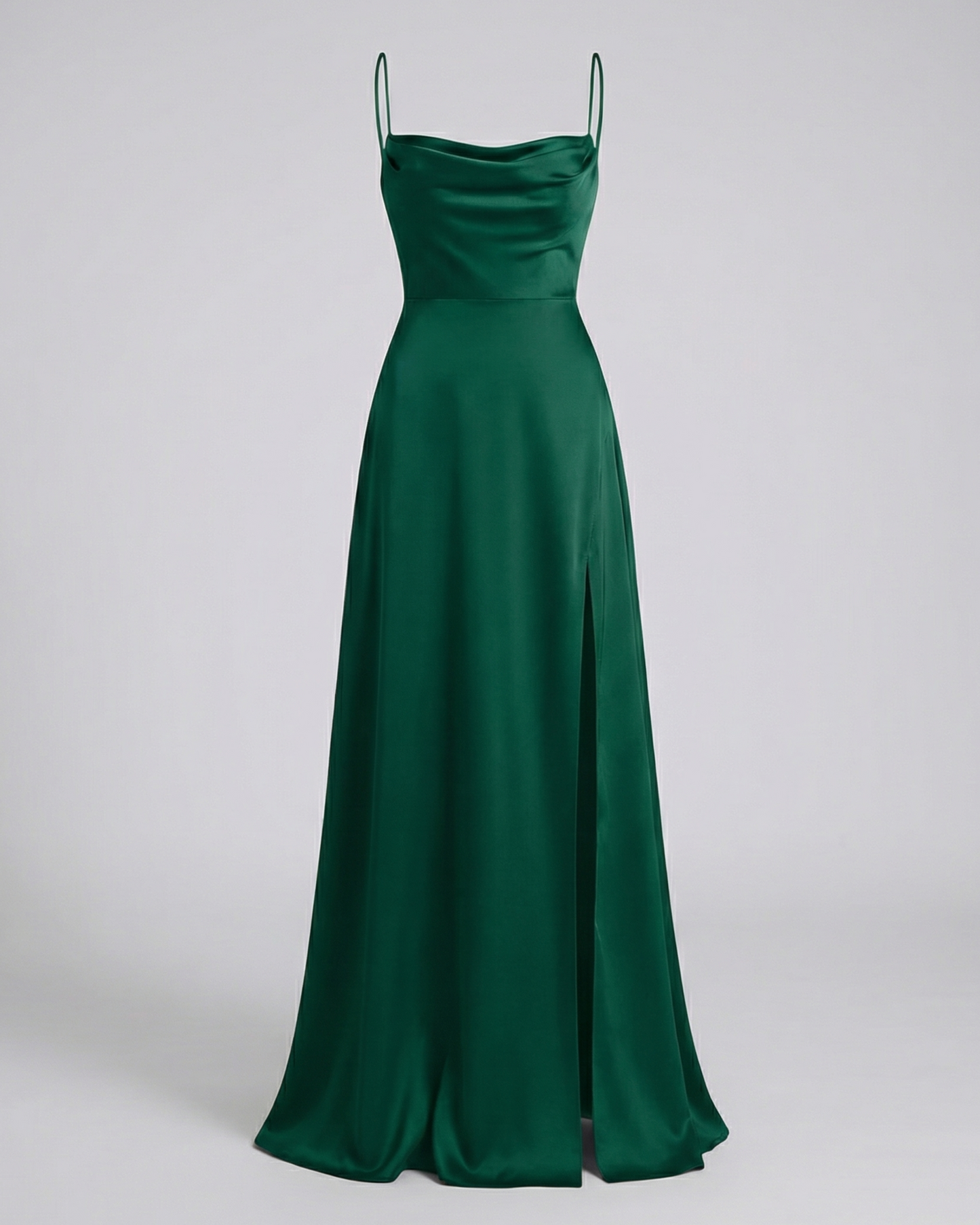 Avarylane | Maxi Dress with High Silk Content | Sleeveless with Braided Back Green