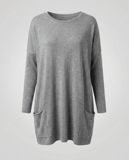 Avarylane | Long Sweater for Women | Loose Fit and Soft Comfort Gray