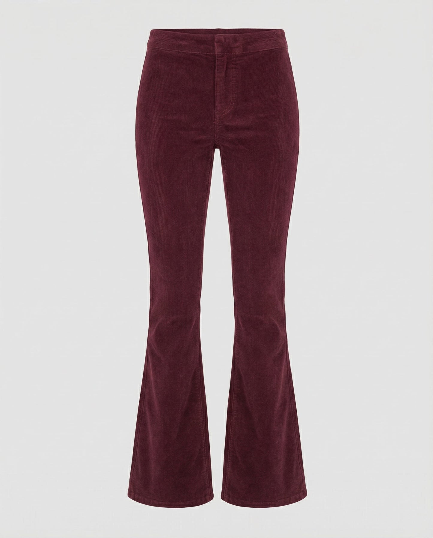 Avarylane | Cord Flared Pants for Women | Soft Fit and Elegant Silhouette Red