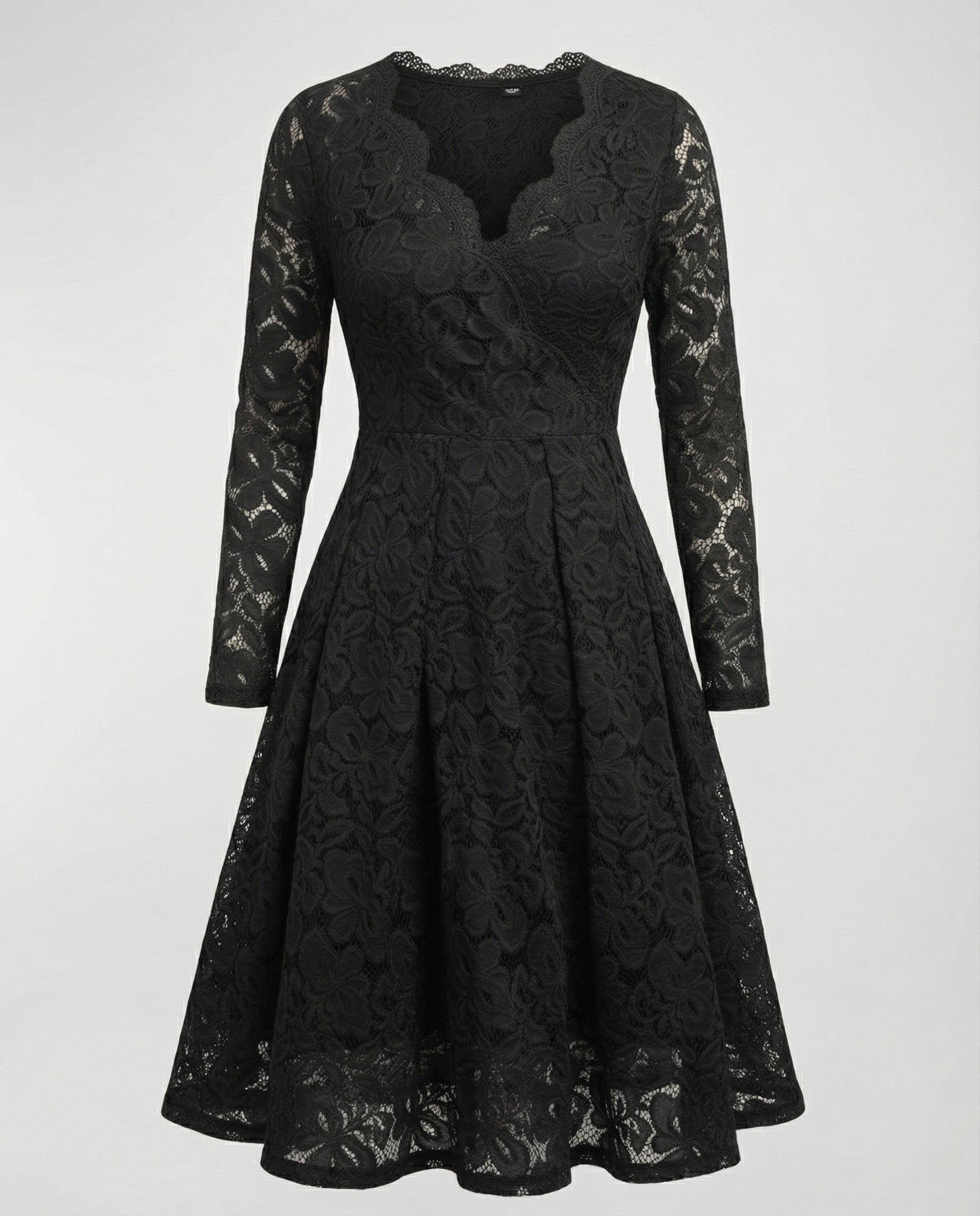 Avarylane | Lace Dress for Women | Deep V-neckline and Elegant Silhouette