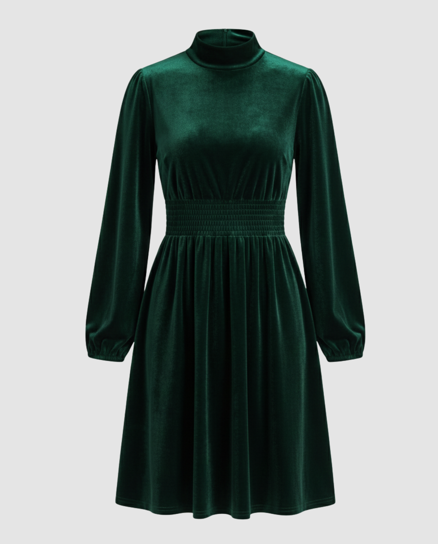 Avarylane | Velvet Dress for Women | Elegant Cut with Long Sleeves Green