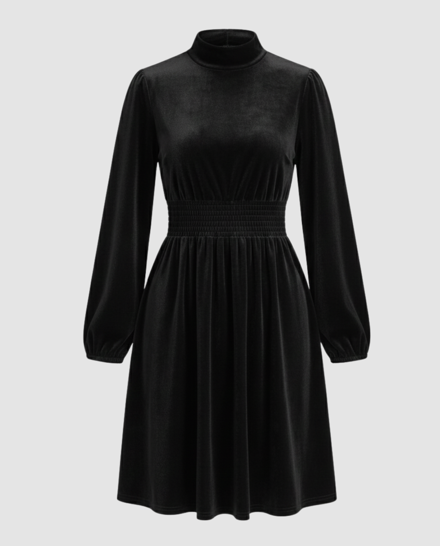 Avarylane | Velvet Dress for Women | Elegant Cut with Long Sleeves Black