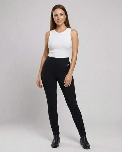 Avarylane | Stretch Pants for Women | High Waist and Figure-Hugging Fit Black