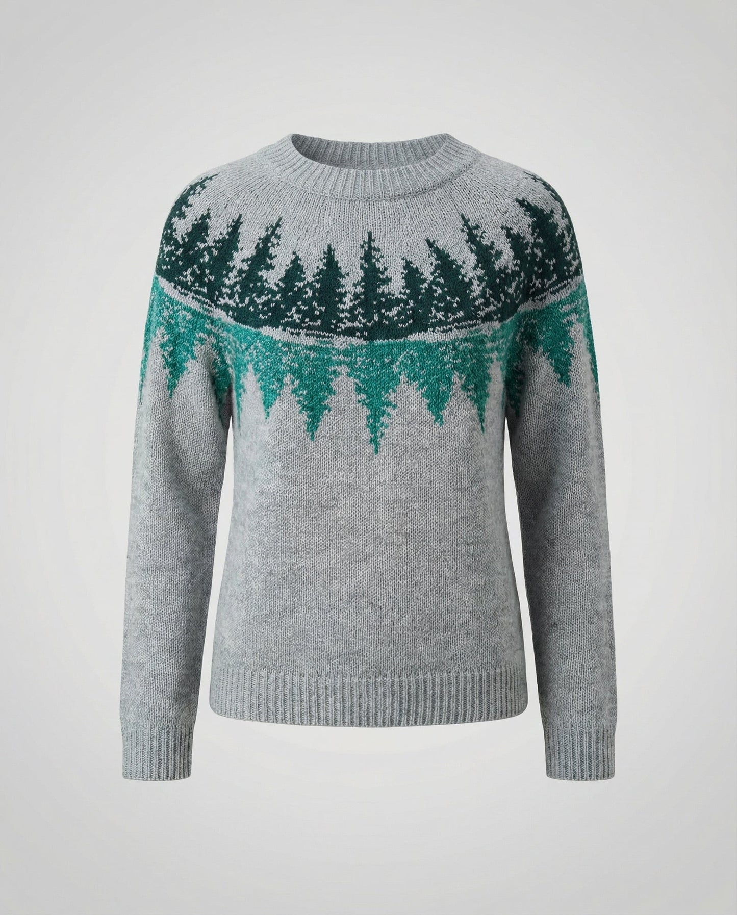 Avarylane | Norwegian Sweater for Women | Nordic Pattern and Warming Comfort Teal Tree