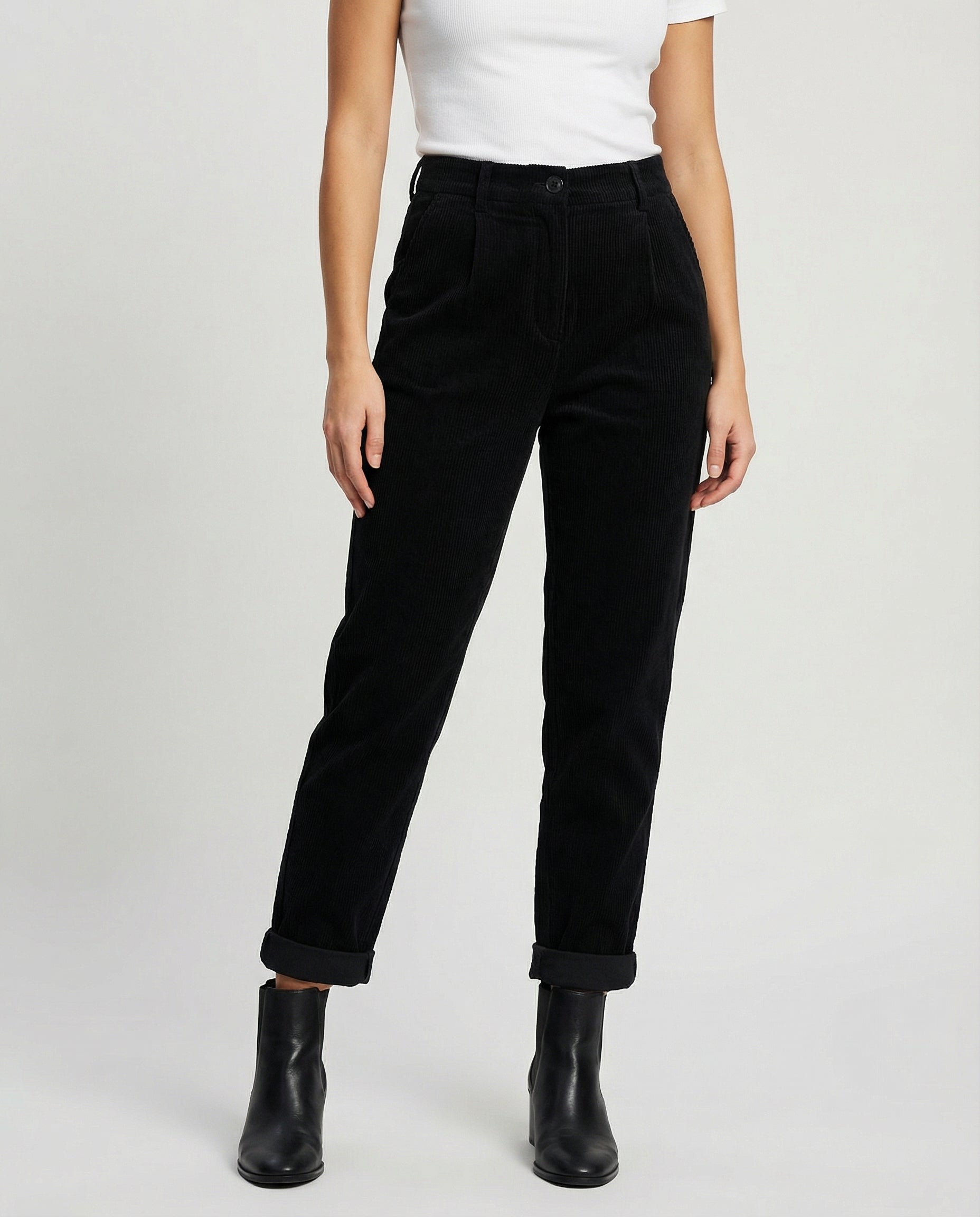 Avarylane | Cord Pants for Women | Elastic Waist and Loose Fit